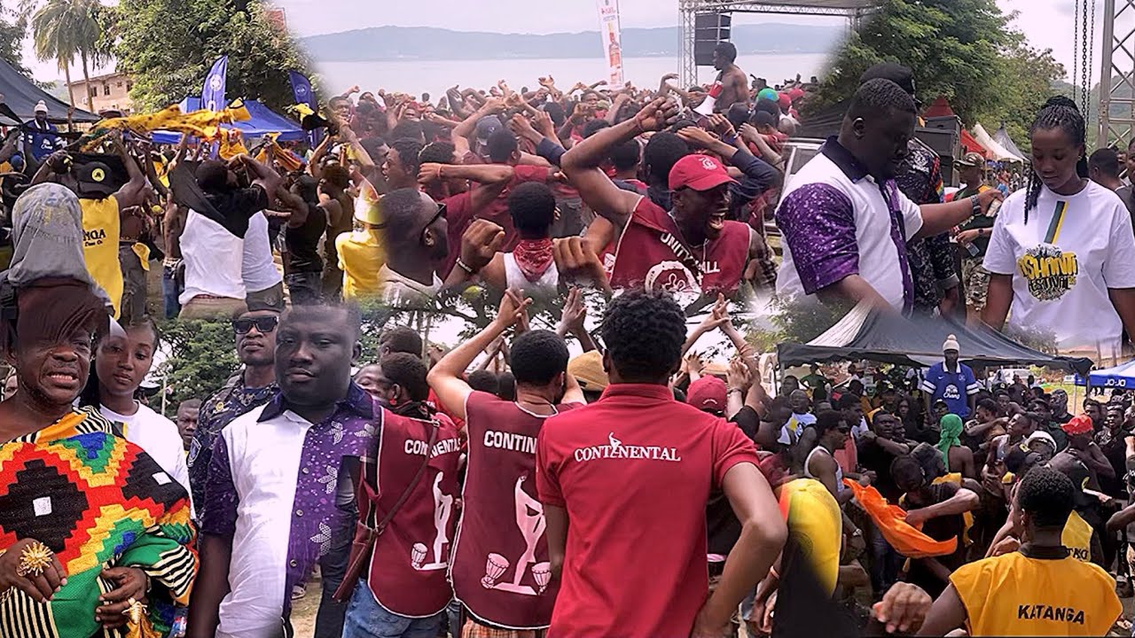 SHOWDOWN🤩KNUST Conti Jama Group Clashes With Kantanga In Lake Bosomtwe With Massive Jams Competition