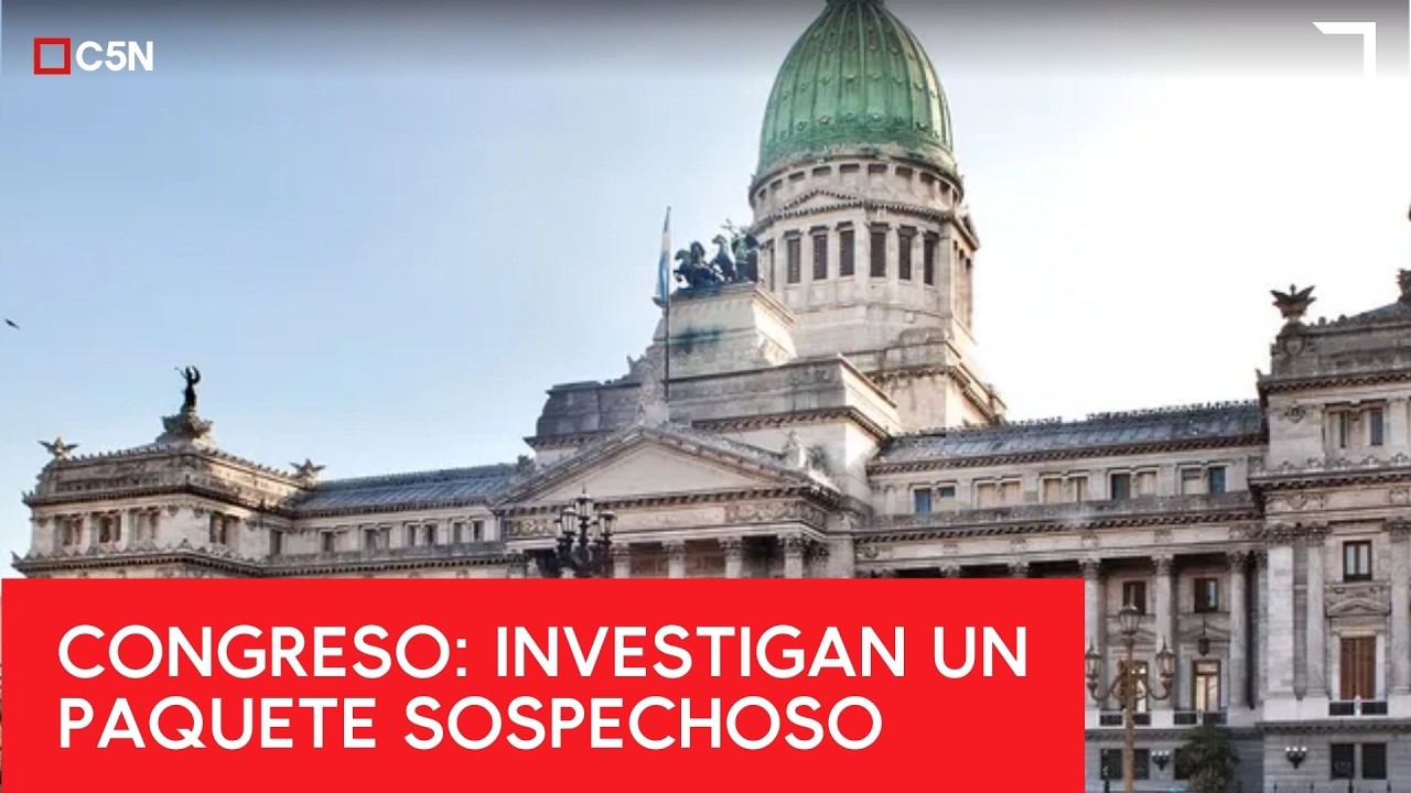 INVESTIGAN la presencia de un PAQUETE SOSPECHOSO frente al CONGRESO