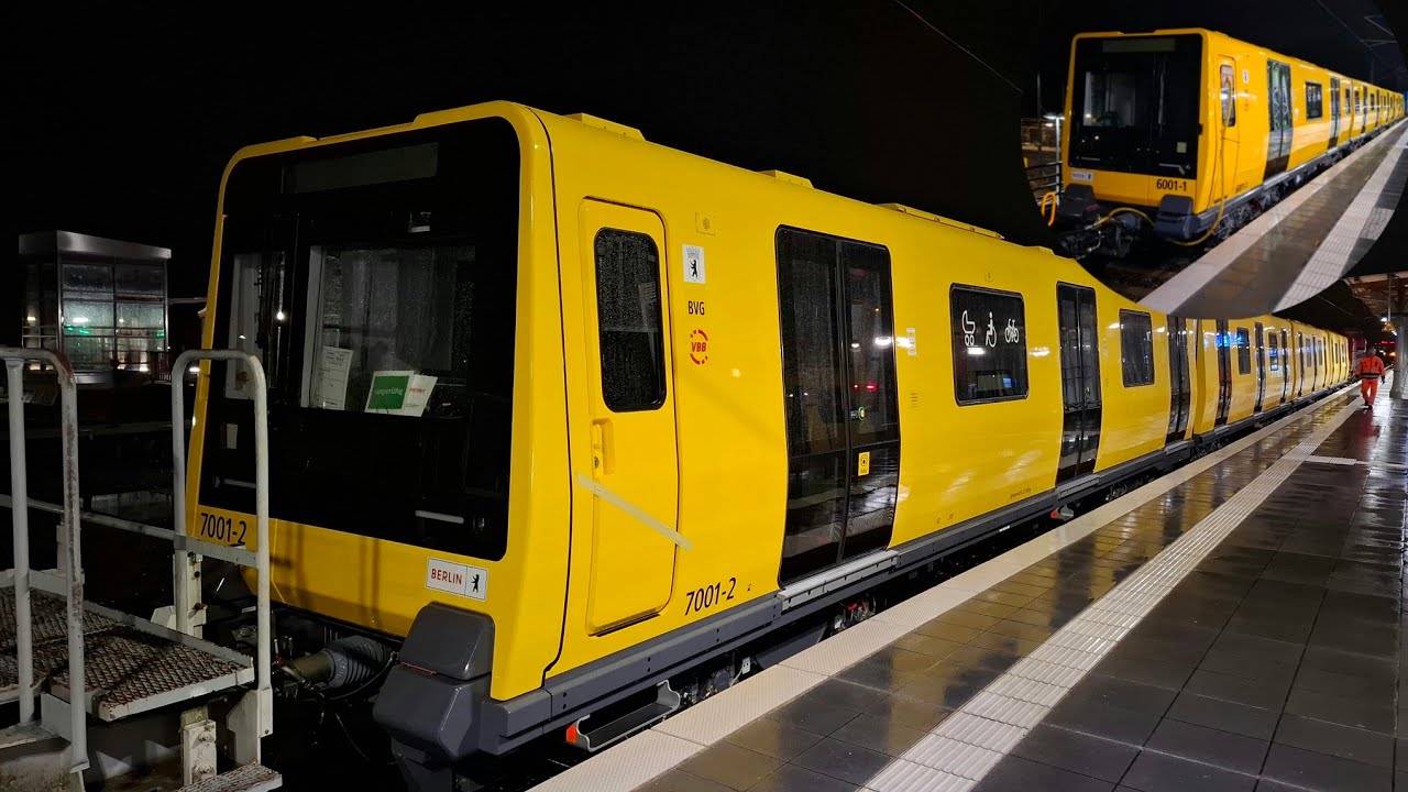 Die neuen U-Bahn-Züge J und JK in Schöneweide mit äußerem Größenvergleich