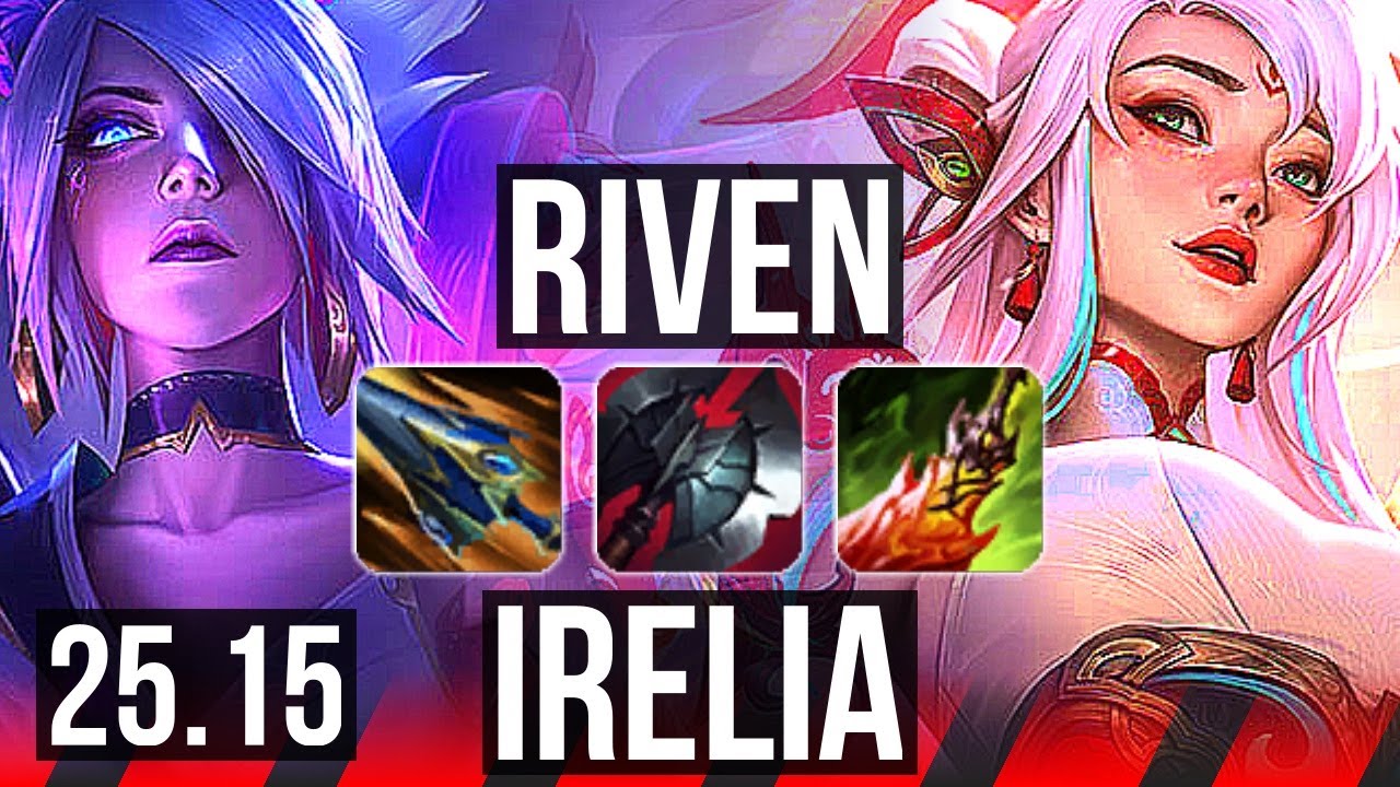 RIVEN vs IRELIA (TOP) | 7 solo kills, Legendary, 13/3/4 | KR Master | 25.15