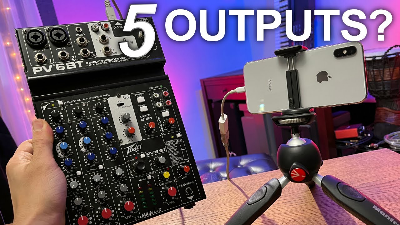 5 ways to bring audio from the Peavy PV6 mixer into your smartphone
