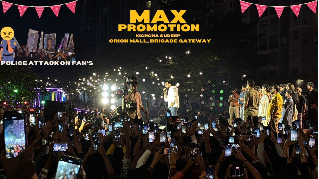 KICHHA SUDEEP at Orion mall for MAX movie promotion || CROWD FULL ANGRY😡 || Sudeep full speech😻🔥🤯🎊❤️
