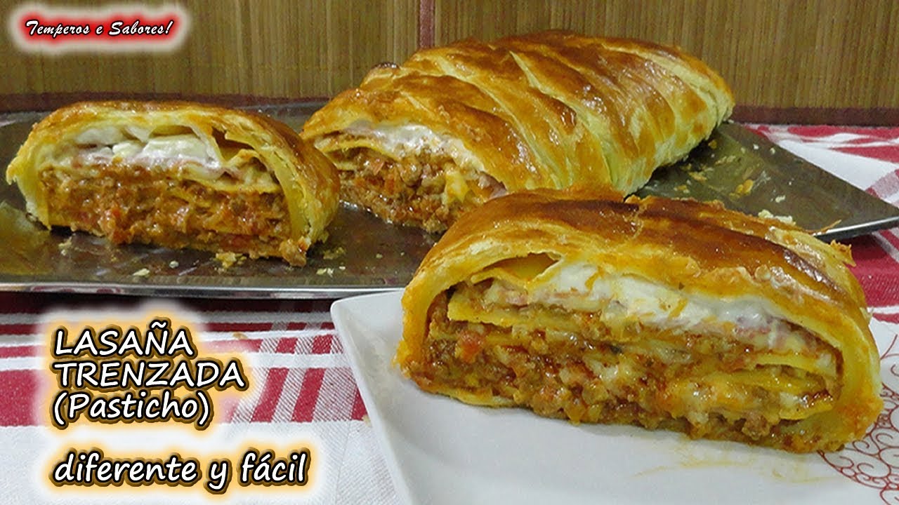 LASAÑA TRENZADA Pasticho diferente irresistible y muy fácil