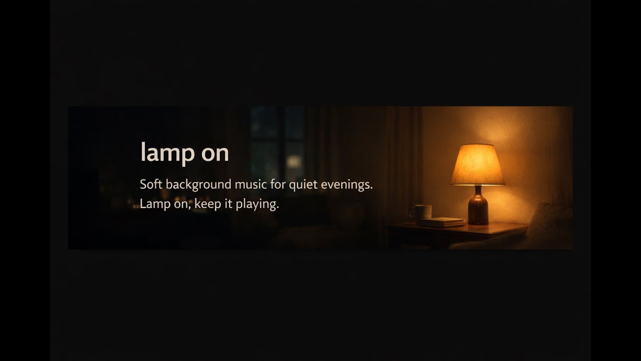 lamp on | quiet background piano mix for evening