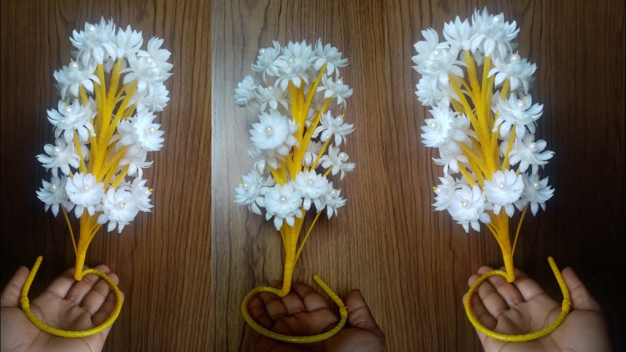Plastic Wire Lotus Bouquet - New Design Plastic Wire Lotus Guldasta || Guldasta Banane Ka Tarika