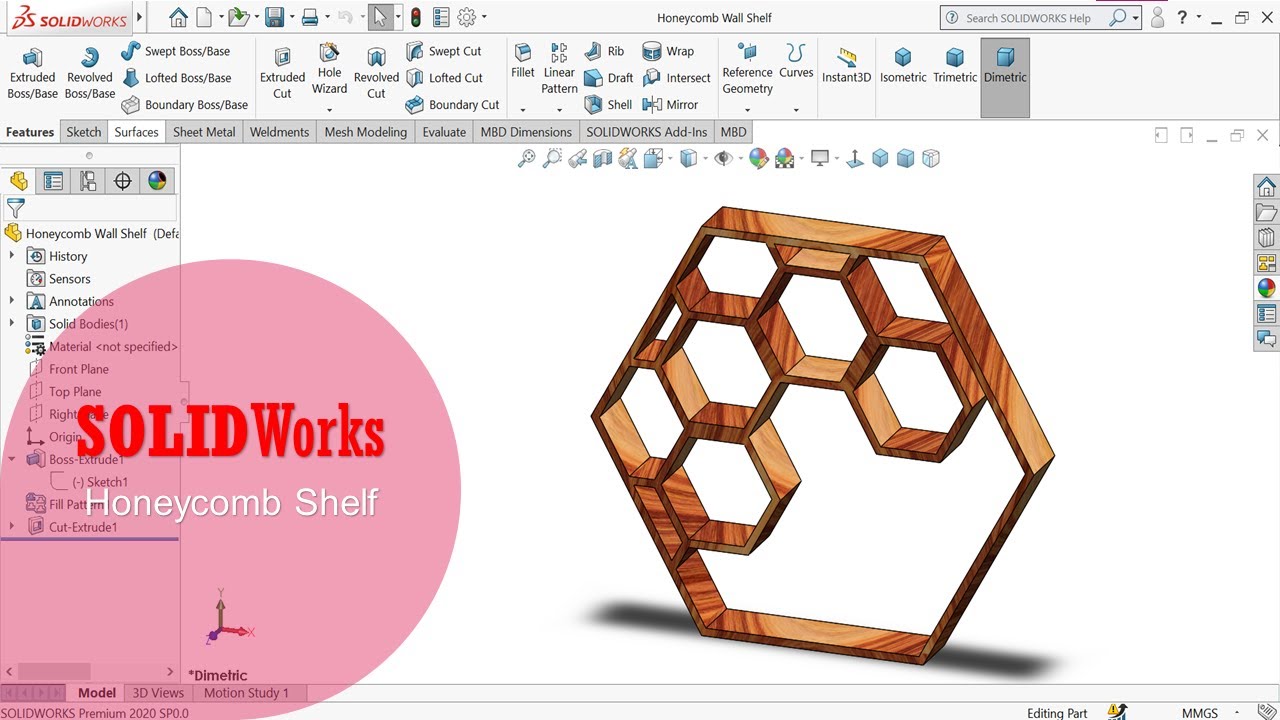 Shelf Design on Solidworks| Furniture Design| Solidworks for Beginners#furnituredesign
