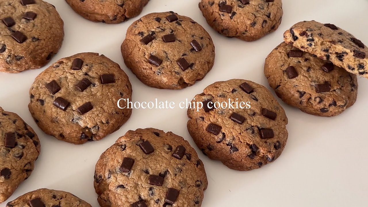 촉촉하고 쫀득한데 너무 간단해서 어이없는 초코칩 쿠키 만들기🍪 : Chocolate chip cookies