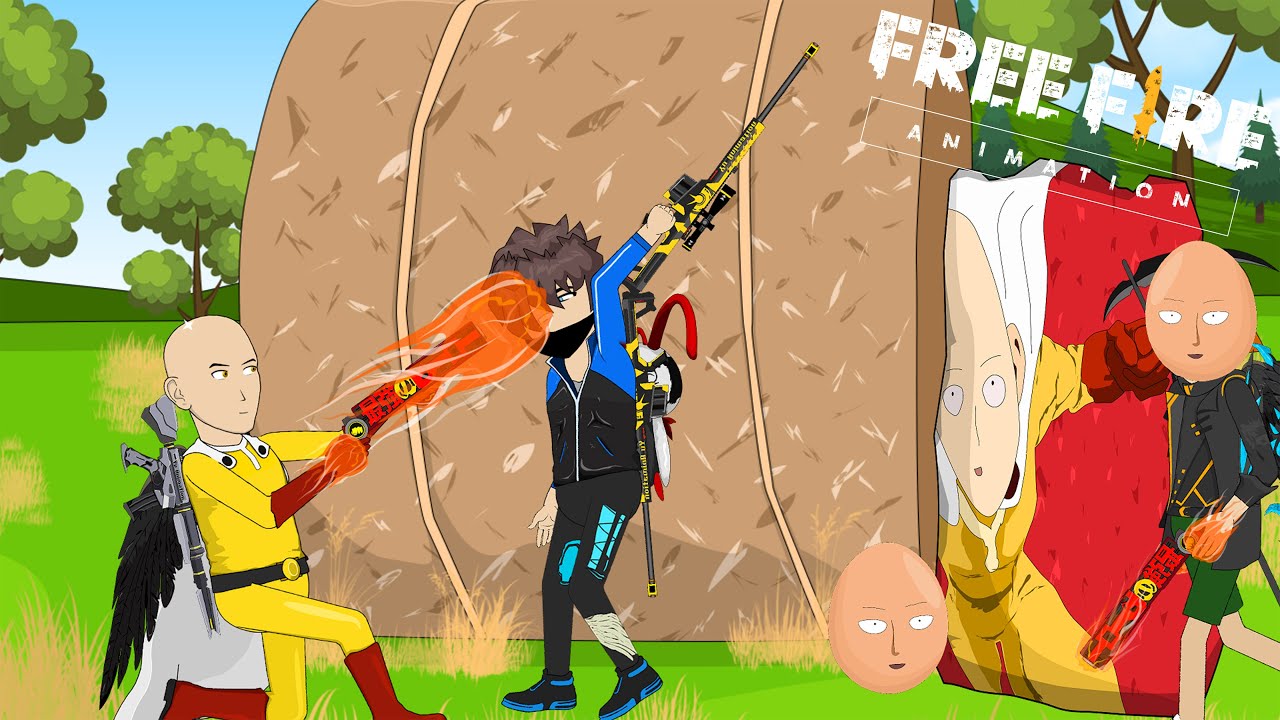 Animation Free Fire - Tinjuan Terkuat Saitama Auto Ratakan Satu Server - Kartun Free Fire