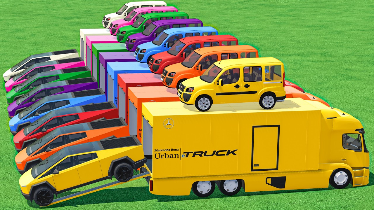 TESLA SYER Truck & CARS LOADED URBAN TRUCK In Fs22 | Farming Simulator 25