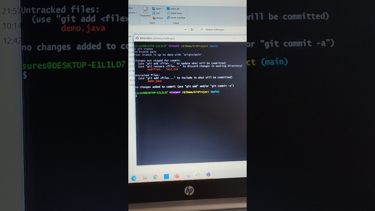 Git Status to check, untracked files and changes not staged #shorts #SureshSDETAutomation #git