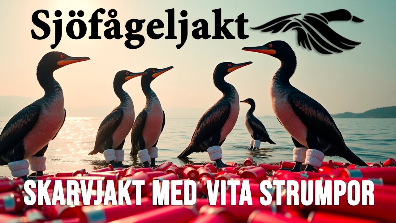 Skarvjakt med vita strumpor