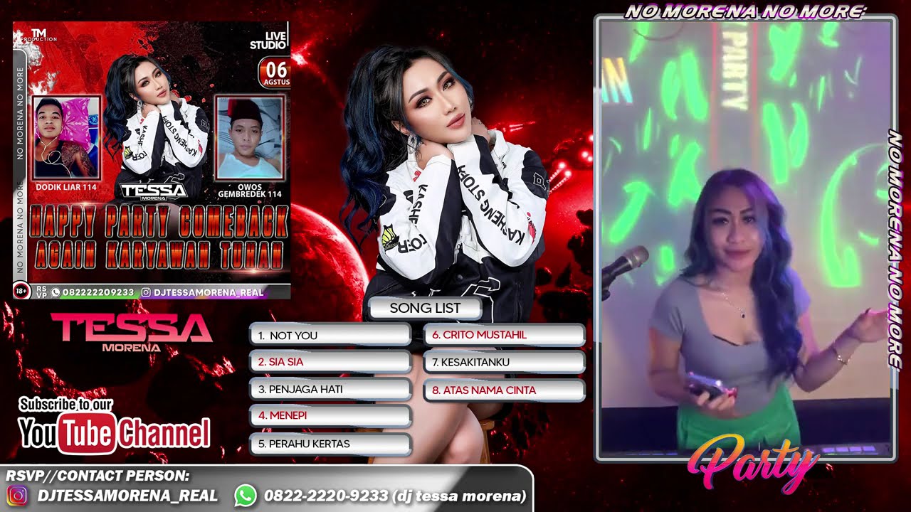 NOT YOU X PENJAGA HATI - HAPPY PARTY COMEBACK AGAIN KARYAWAN TUHAN BY DJ TESSA MORENA