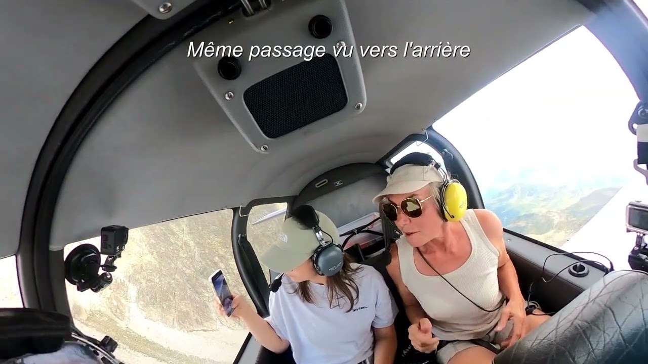 Vol en DR500 au dessus de l'océan et des montagnes.
