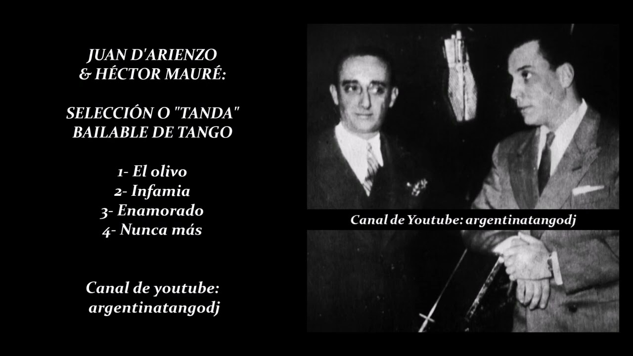 JUAN D'ARIENZO & HÉCTOR MAURÉ: TANDA BAILABLE DE TANGO