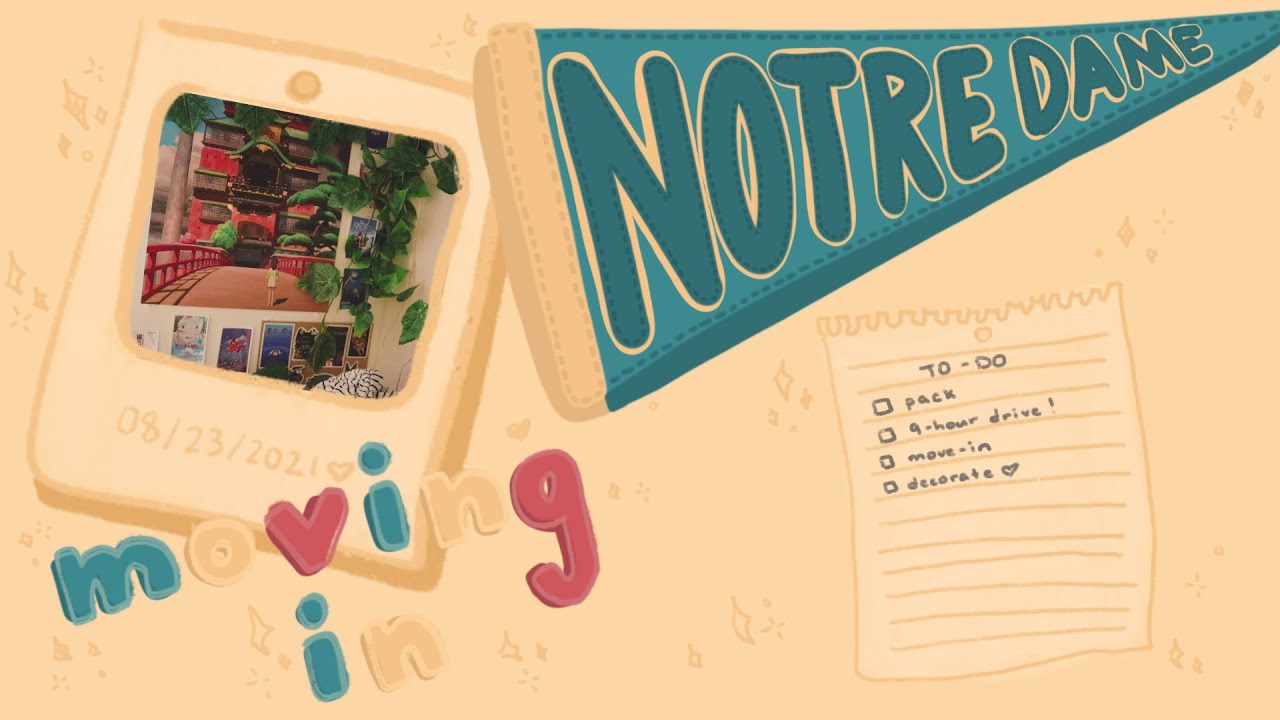 moving back into my university dorm at notre dame 🏫  🕰 📜