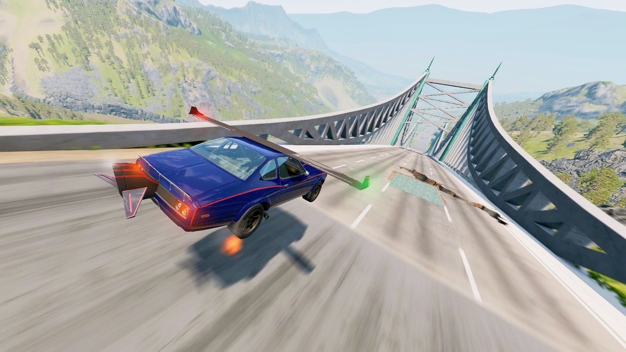 Full Throttle INSANE Long Downhill Mayhem! | BeamNG.drive Epic Crashes & Speed Test #37