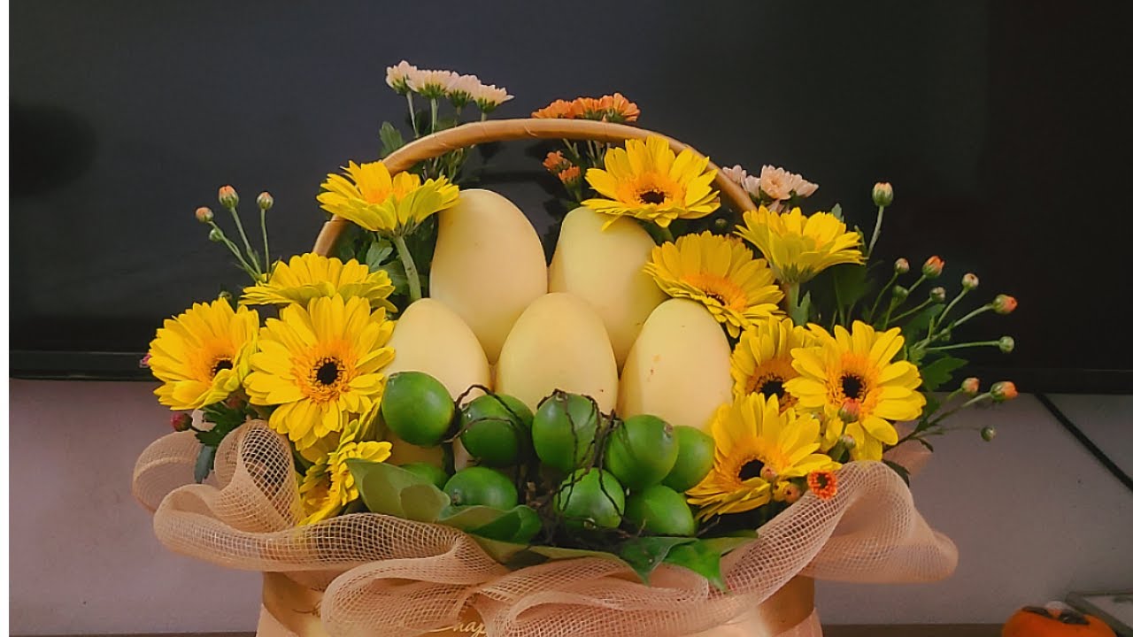 Hướng Dẫn Làm Giỏ Xoài ngũ phúc dâng lễ