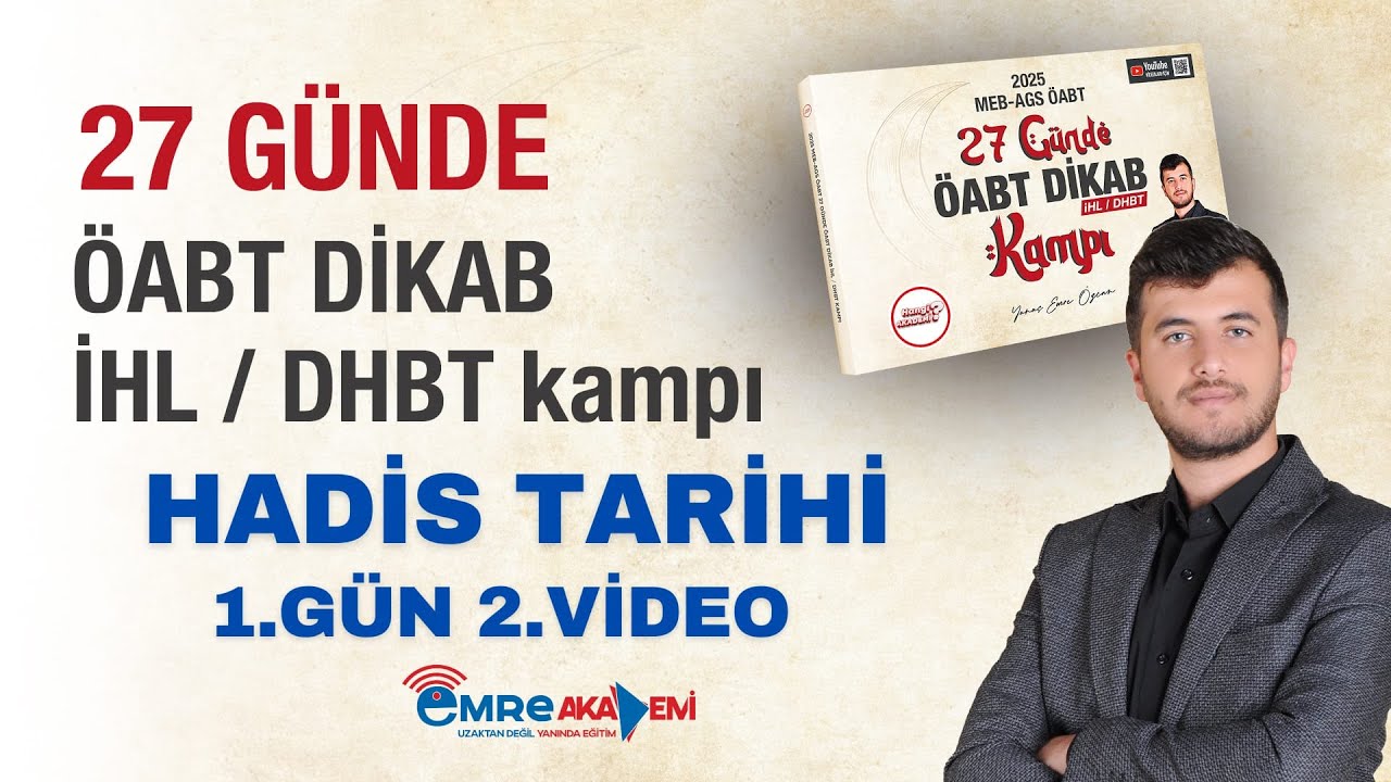 1.G&Uuml;N / HADİS TARİHİ USUL&Uuml; 2.VİDEO