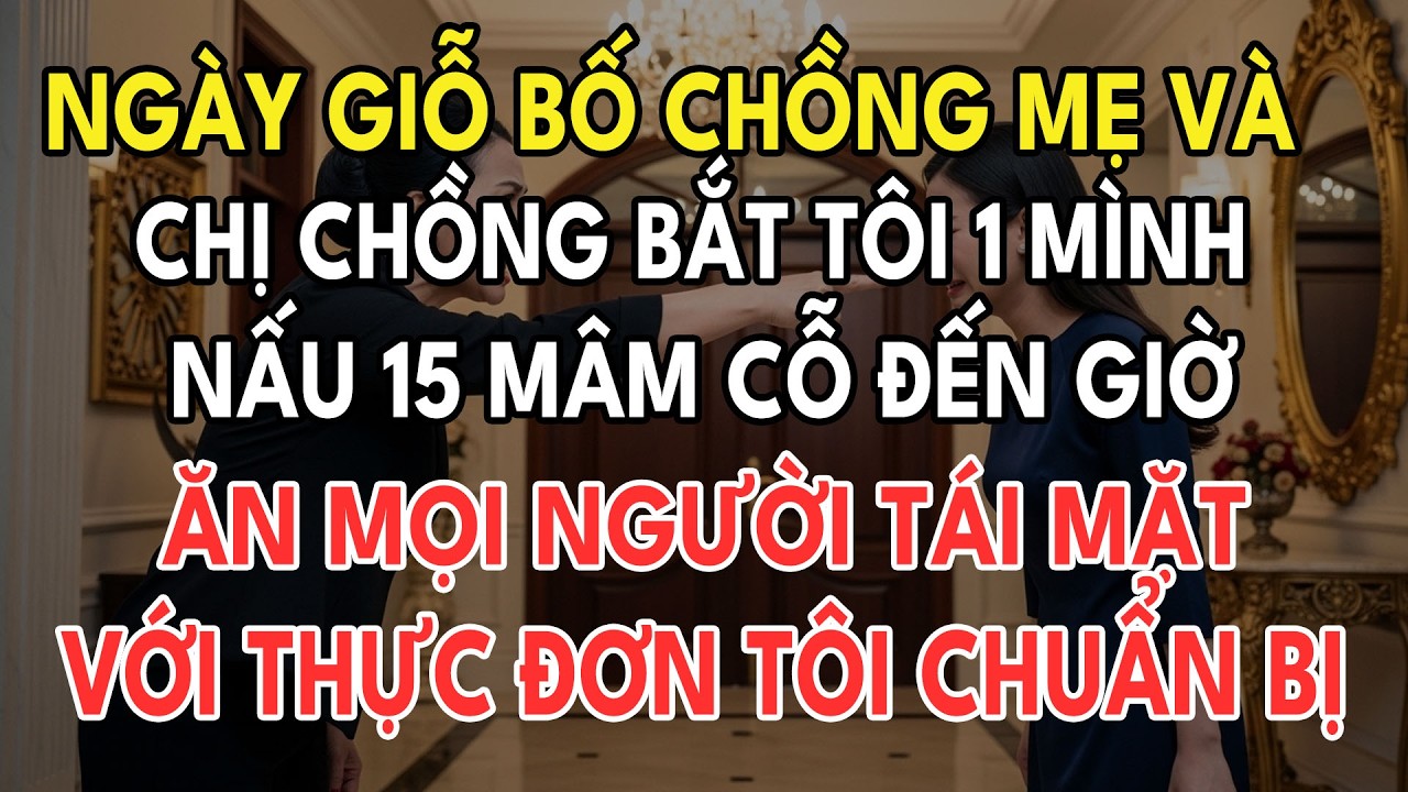 Ngày Giỗ Bố Chồng, Mẹ Và Chị Chồng Bắt Tôi 1 Mình Nấu 15 Mâm Cỗ Ăn Tôi Mở Loa To Rồi Vạch Trần Sự Th