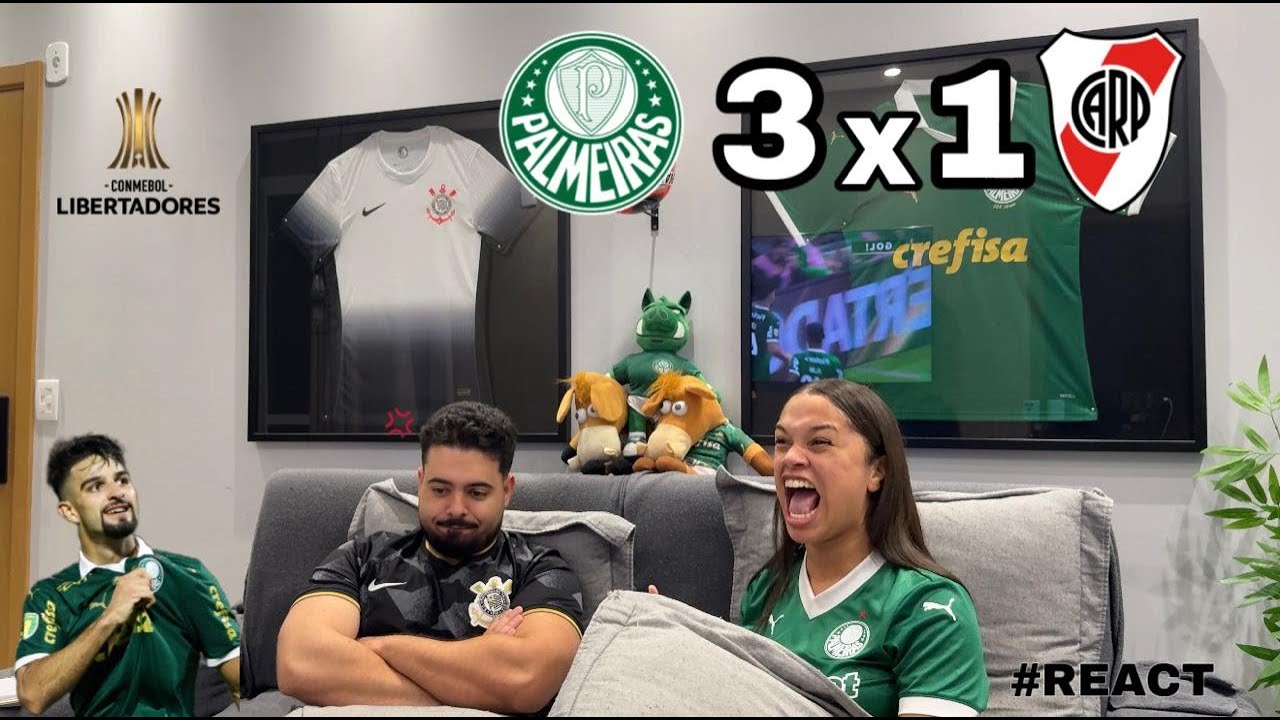 REACT REAÇÕES PALMEIRAS x RIVER PLATE | Casal Rivalidade