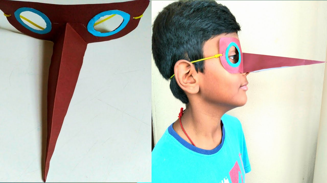 Beak Mask with Paper | DIY Origami Paper Craft | How to make Bird Mask with Paper for Face