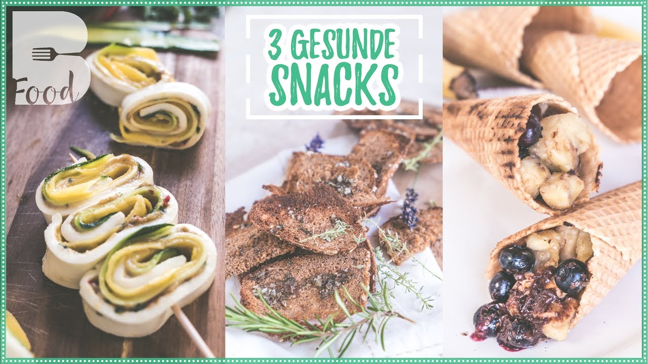 3 gesunde SNACKS gegen HEIßHUNGER - Deftig, süß und frisch