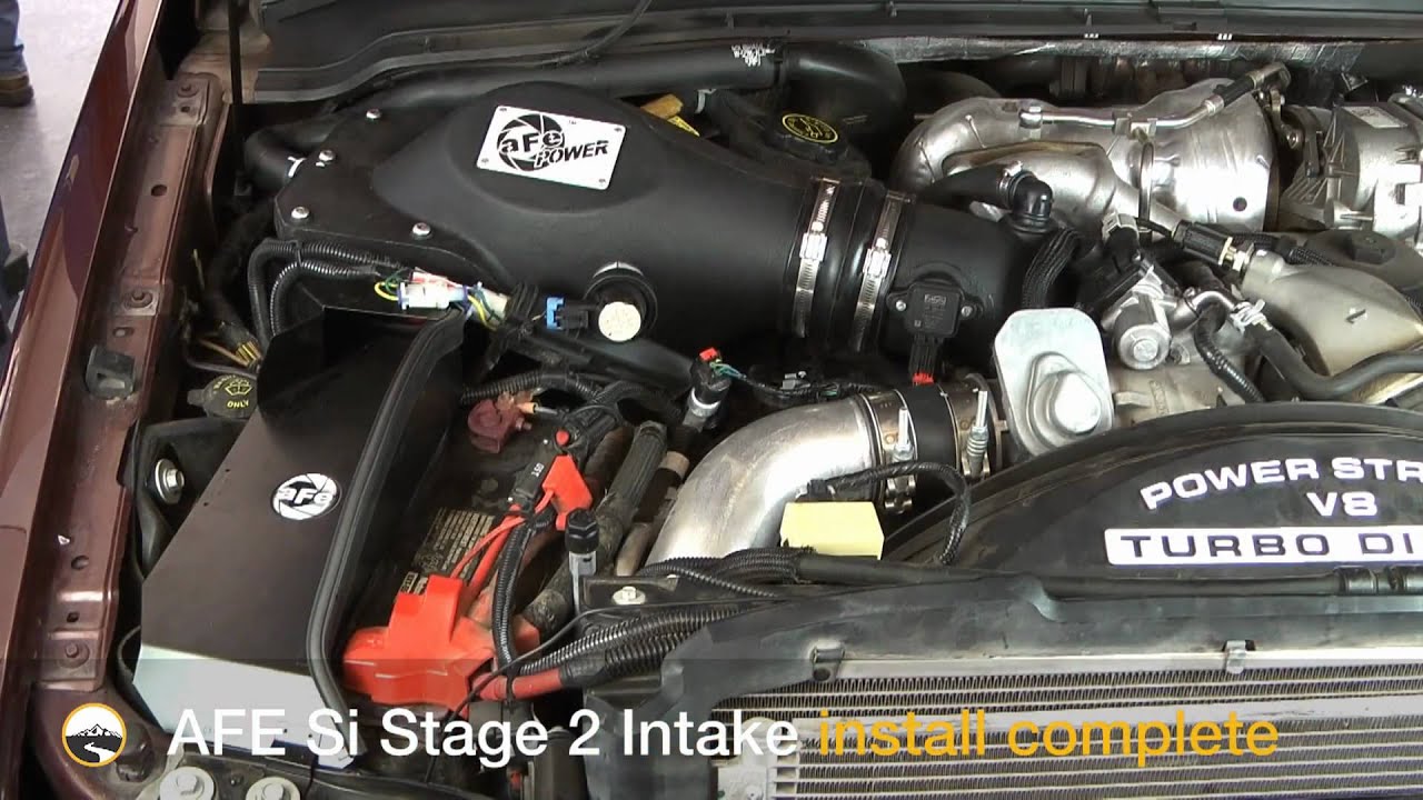 AFE Stage 2 SI Cold Air Intake Install: 2008 Ford 6.4L Powerstroke