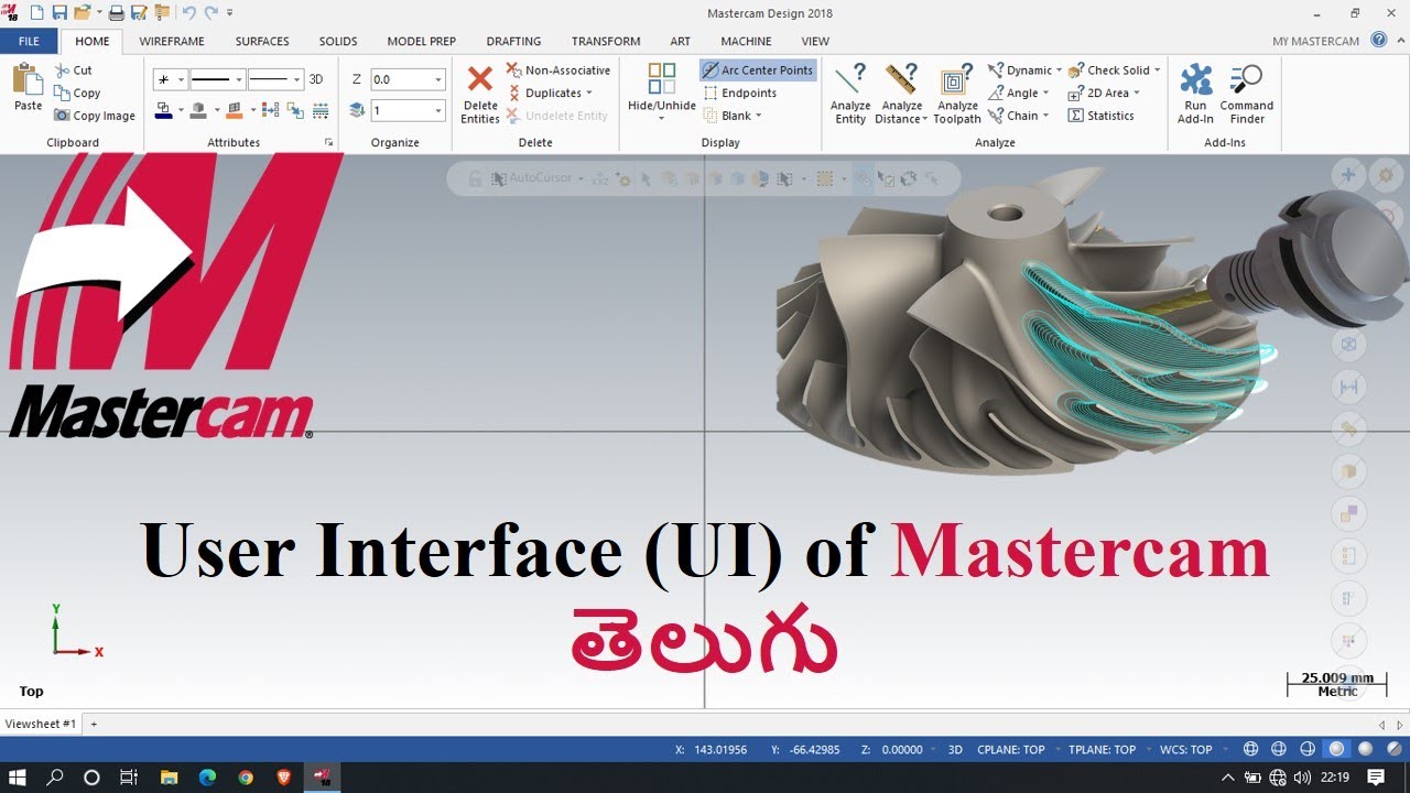 Mastercam Telugu UI  #cad #cam #telugu #mechanical #cncprogramming #mastercam #production