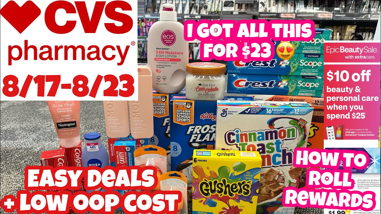 CVS HAUL 8/17-8/23 | NEWBIE FRIENDLY | ROLLING REWARDS FOR LOW OOP COST