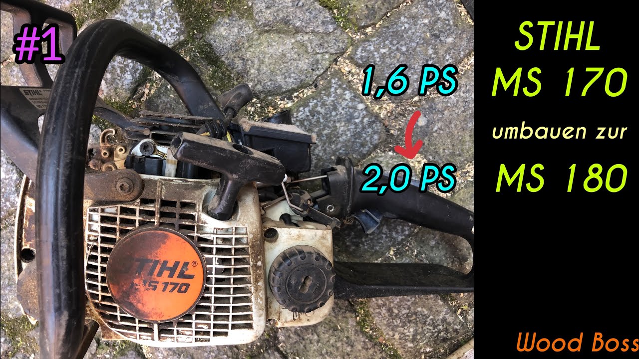 #1 Stihl MS 170 mehr Leistung! 💪 Umbau zur MS 180. Teileträger wird zerlegt und geprüft! #WOODBOSS