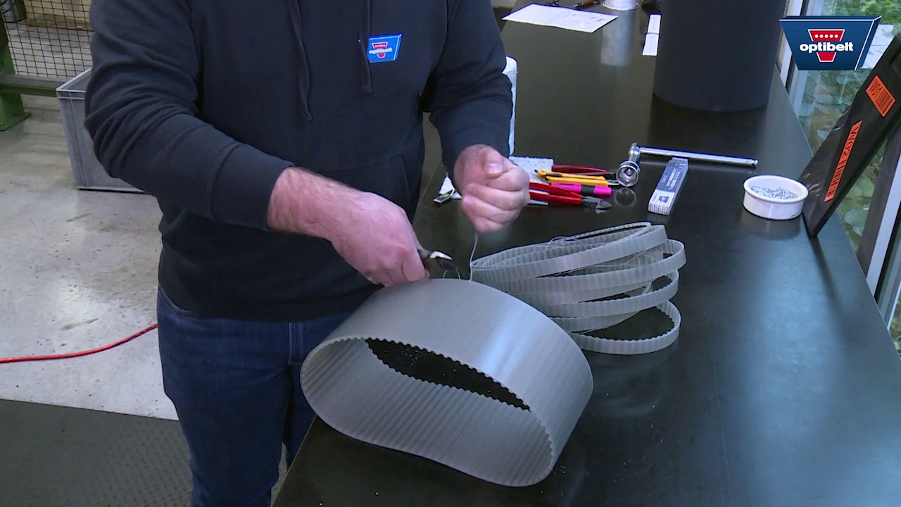 Cutting PU timing belts