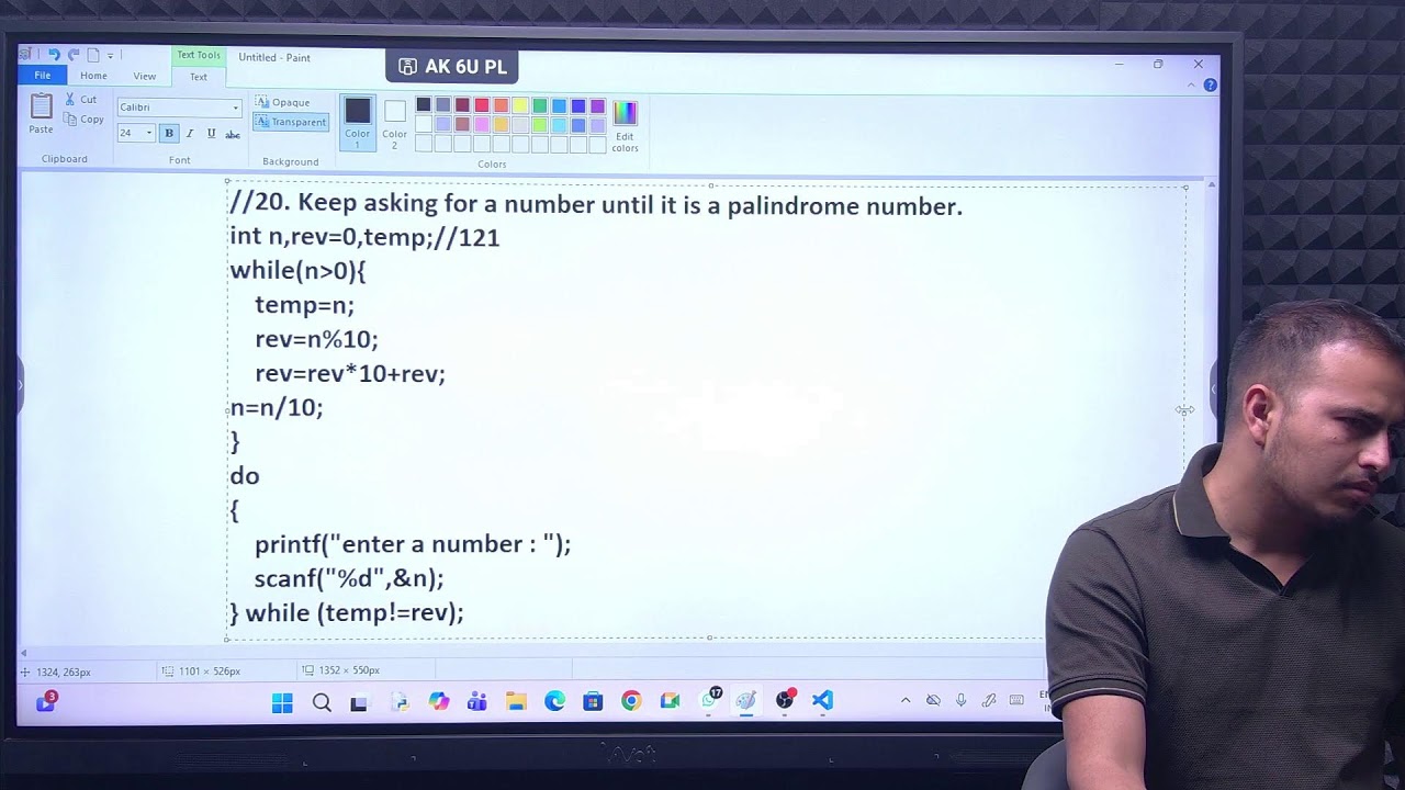 C live Coding ( break , continue )