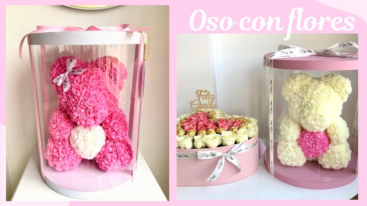 COMO HACER OSO CON FLORES DE FOMI 🐻 #teddy #fomi #osodeflores #detalles #regalos #flores
