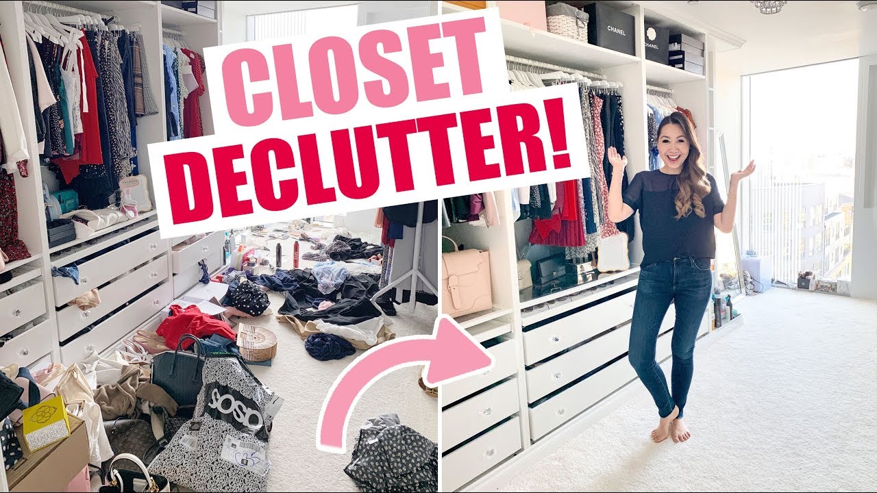 DECLUTTER MY CLOSET WITH ME! *HUGE* WARDROBE CLEAR OUT & TIDY