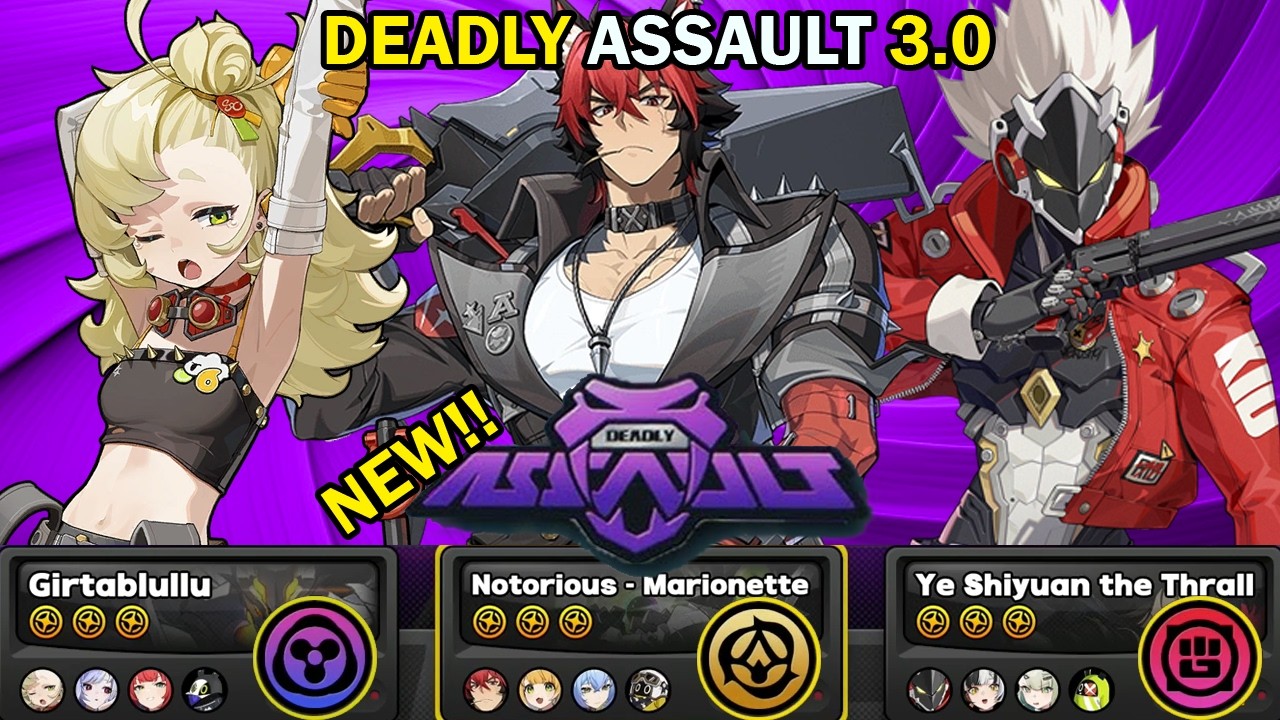 NEW Deadly Assault! | Piper, Manato & A Billy | 9 Star Clear | Zenless Zone Zero ZZZ 3.0【ゼンゼロ】