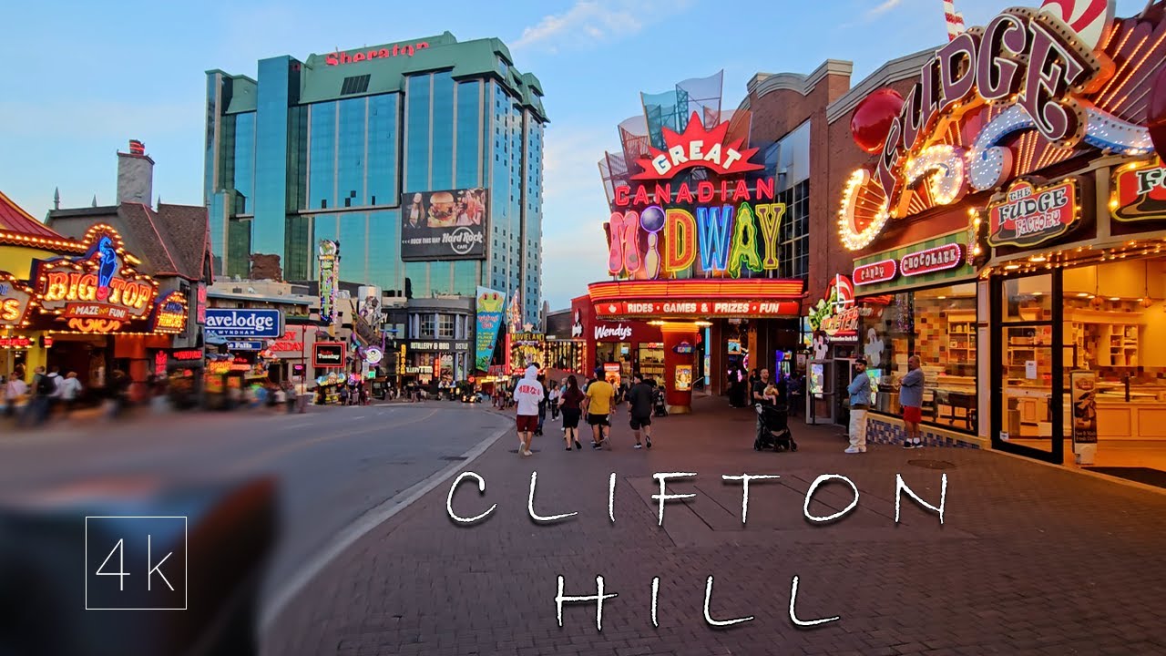Clifton Hill | The Street of Fun by the Falls walk-through 🇨🇦 [4K UHD]