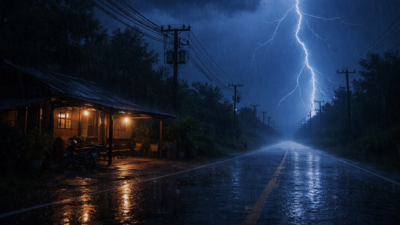 10 Horas de Lluvia Intensa y Truenos en el Techo 💤 Sonidos Relajantes para Dormir Profundamente