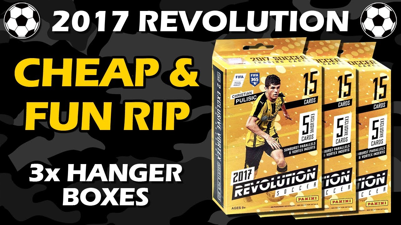 CHEAP & FUN RIP! 2017 Panini Revolution FIFA Soccer Hanger 3x Box Review