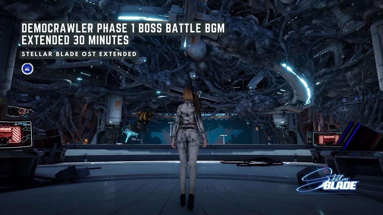 DEMOCRAWLER Phase 1 Boss Battle BGM with lyrics - Stellar Blade OST Extended 30 min [4K HQ]