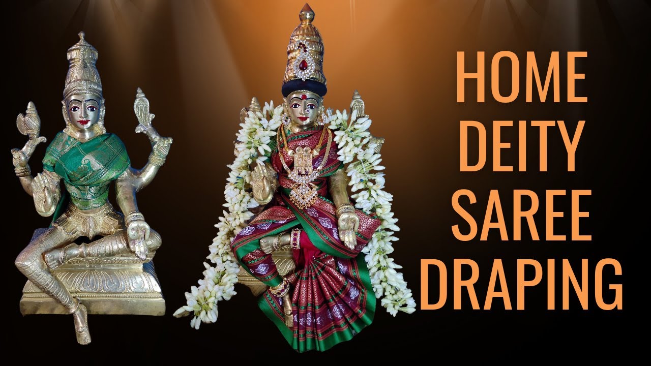 How to drape saree for Amman | Amman alangaram | Home deity | அம்மனுக்கு புடவை கட்டுவது  | alankara