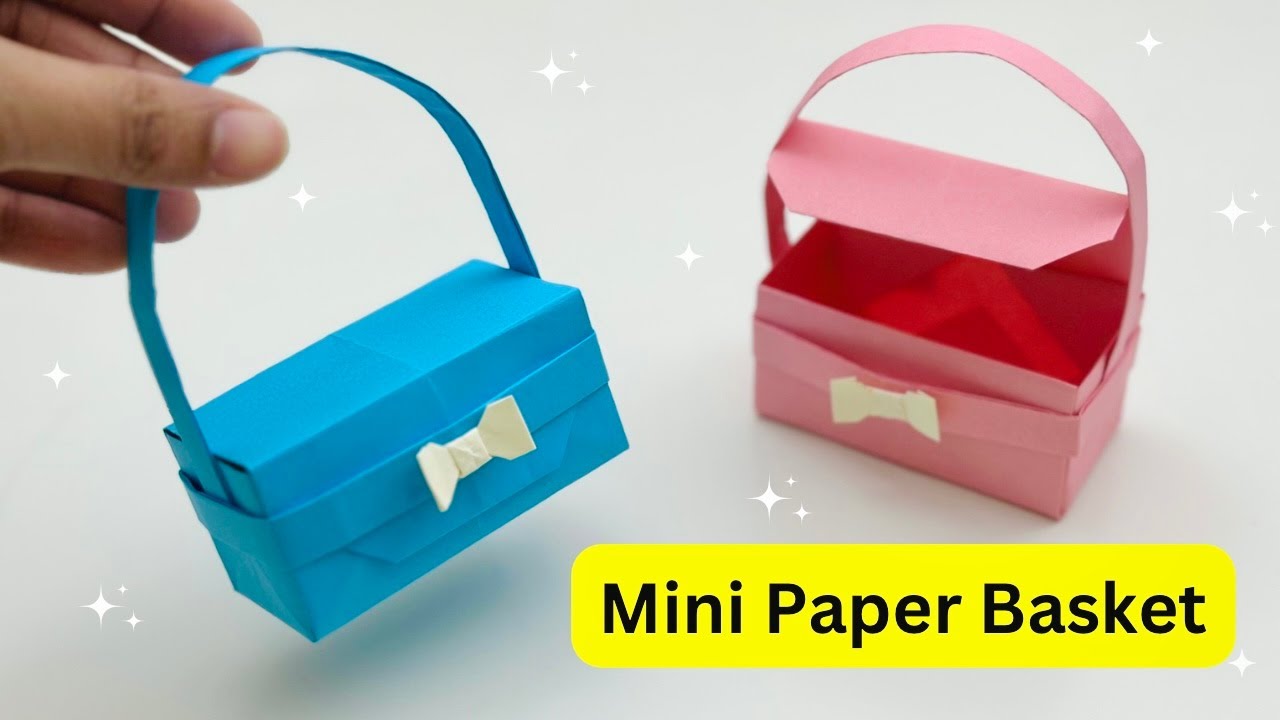 DIY MINI PAPER BASKET / Origami Basket DIY / Paper Craft / Easy craft ideas / Paper Craft New
