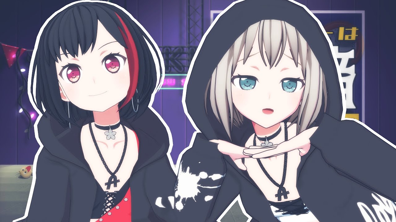 【MMDバンドリ】『ロキ(Vo.佐倉綾音&三澤紗千香)/ROKI』by 美竹蘭&青葉モカ【Afterglow/1440p】