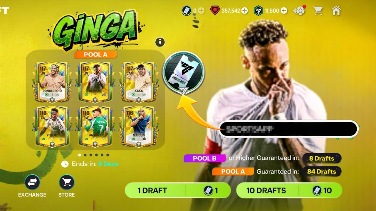 🇧🇷 Подтвержден драфт GINGA на 2-й неделе 🥵 Неймар и Роналдиньо скоро появятся ✅👀 Новый промокод д...