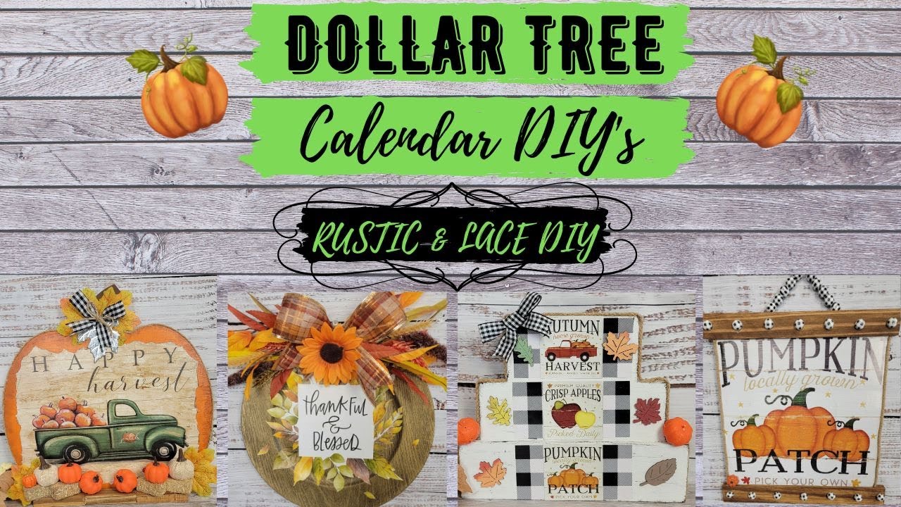DOLLAR TREE CALENDAR DIY'S/DOLLAR TREE CALENDAR CHALLENGE