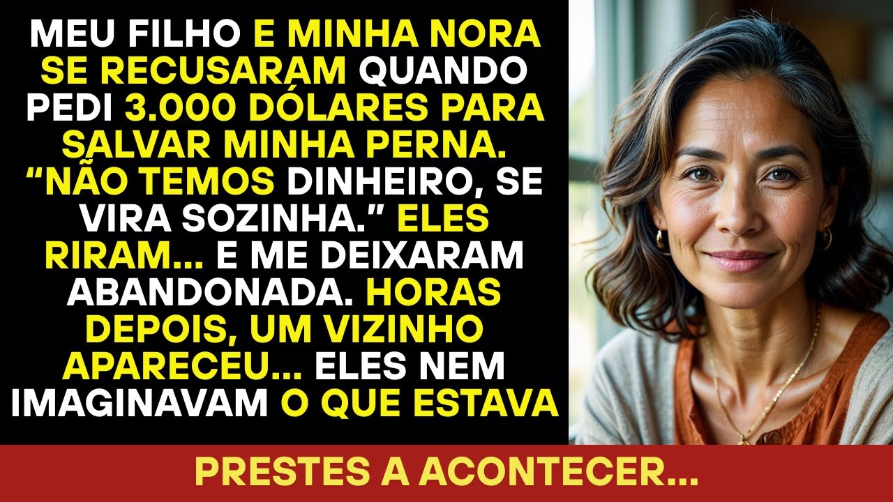 Meu filho e minha nora negaram pagar $3 mil pela cirurgia; vizinho pobre me ajudou.