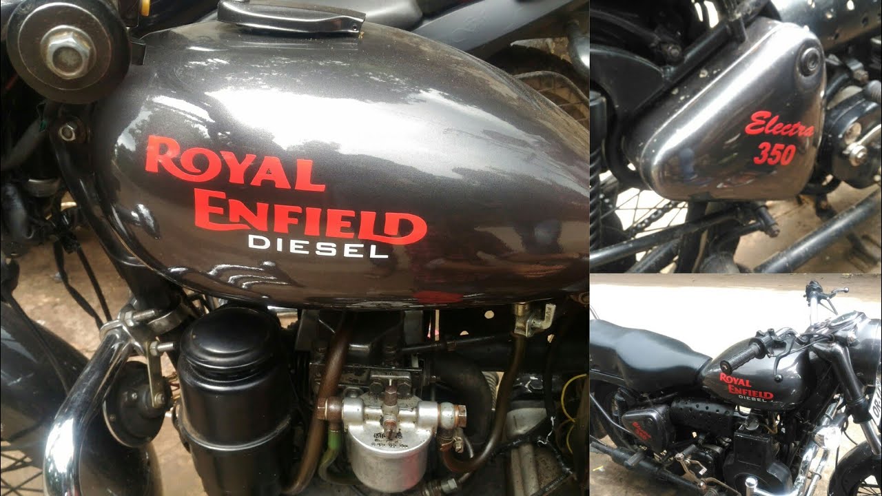 Royal Enfield Diesel bullet top speed test+start by kick+performance test(diesel engine)