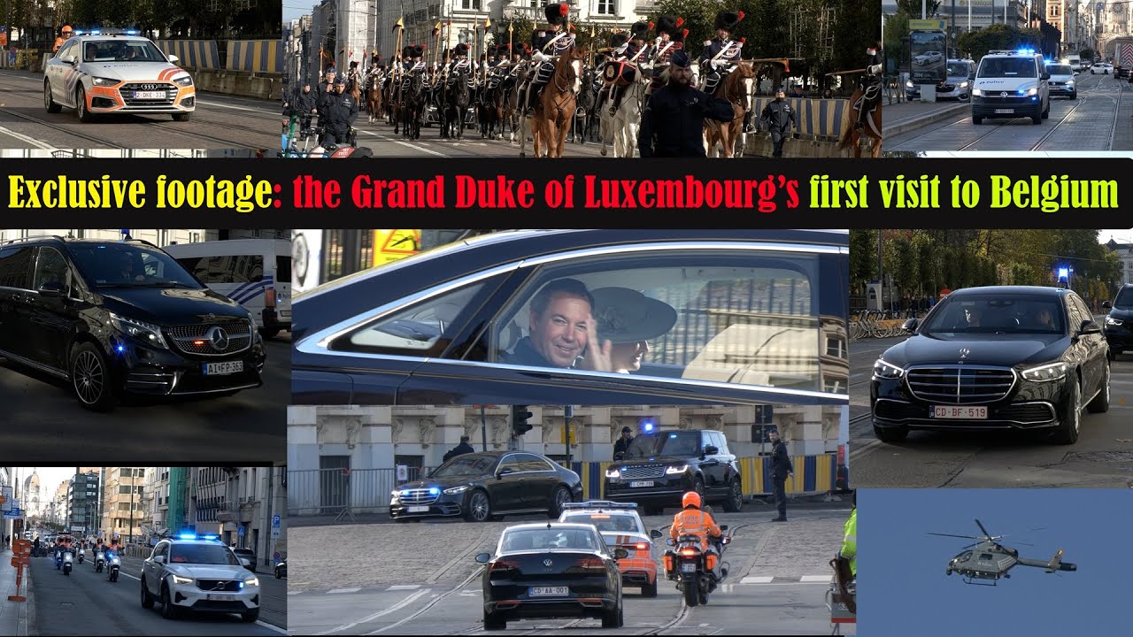 Exclusive footage: the Grand Duke of Luxembourg&rsquo;s first visit to Belgium
