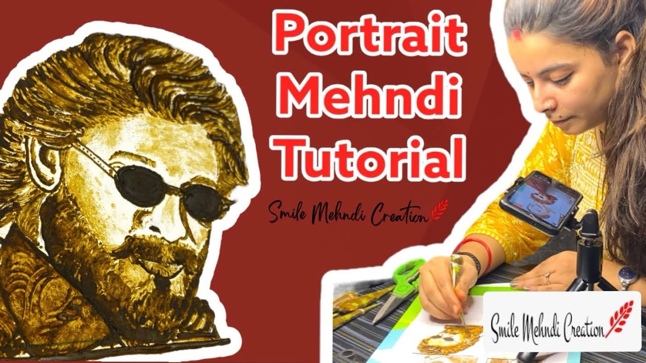 Portrait Mehndi Tutorials for Beginners | Portrait Mehndi Classes | पोर्ट्रेट मेहँदी कैसे बनाते हैं।
