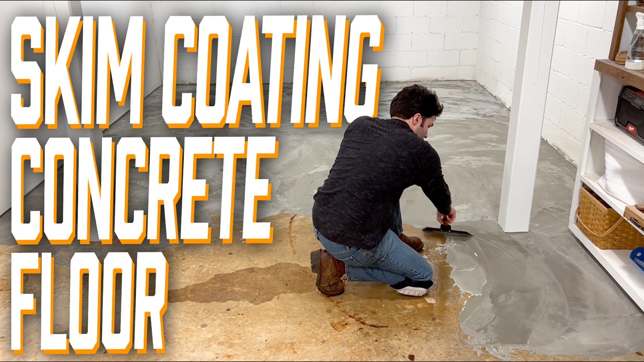 DIY Basement Floor Skimcoat