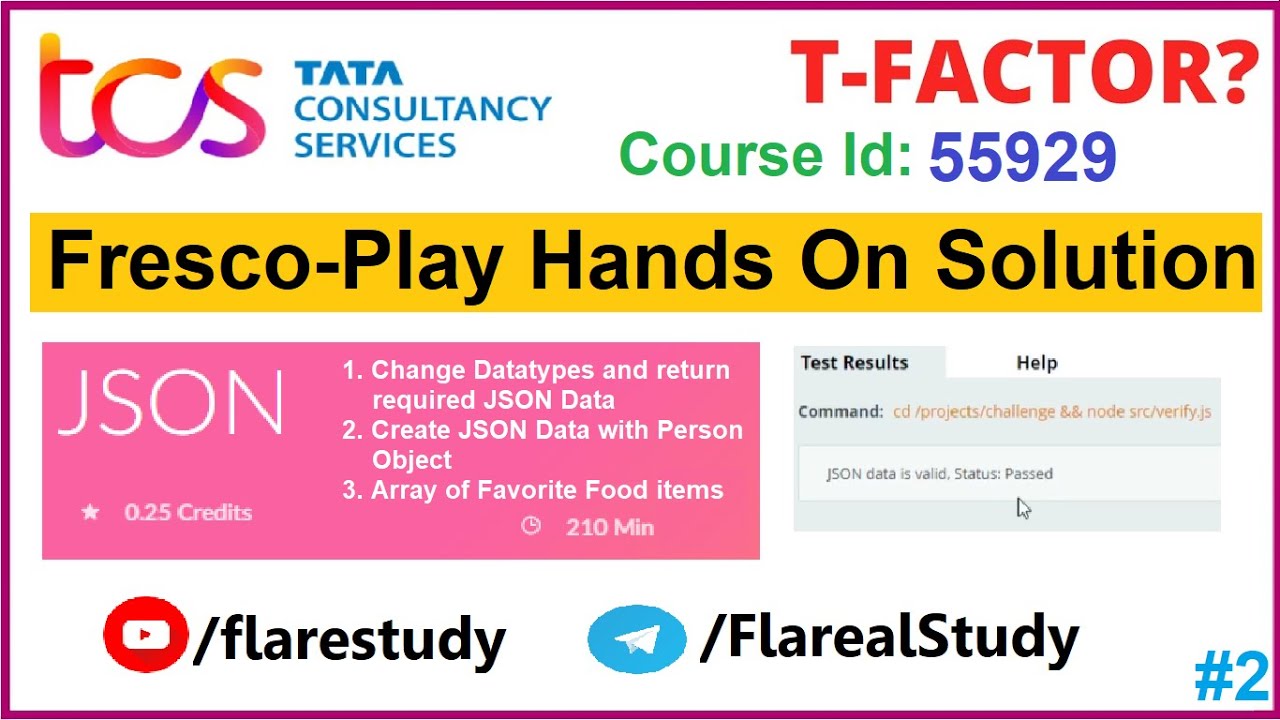 JSON Hands-on Frescoplay complete Solution | All Test Cases Passed | All 3 Handson Completed
